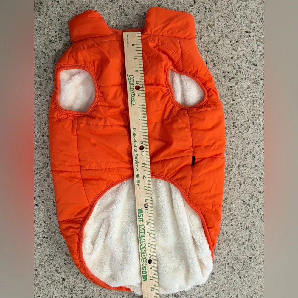 Orange Dog Puffer Vest